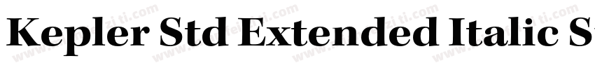 Kepler Std Extended Italic Subhead字体转换